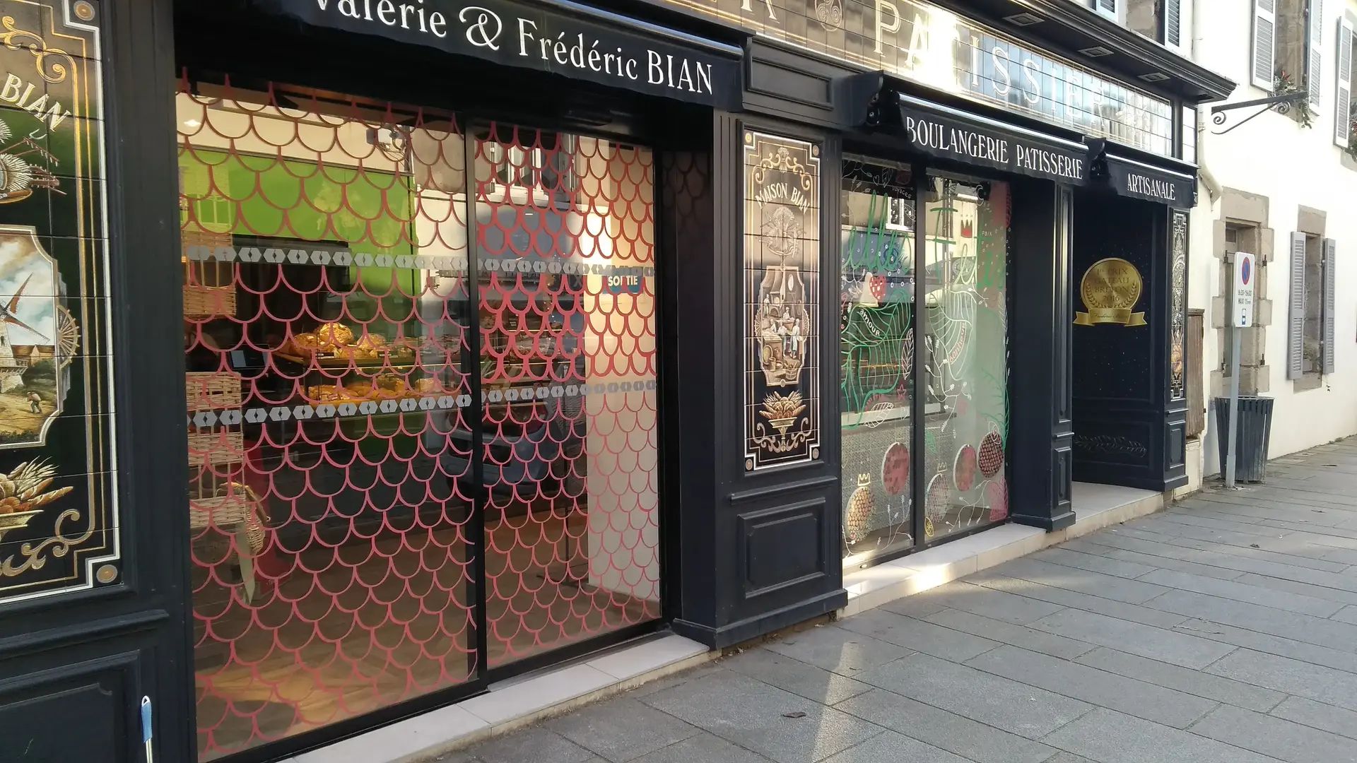 Illustration sur Vitrine de la boulangerie Bian Le Conquet